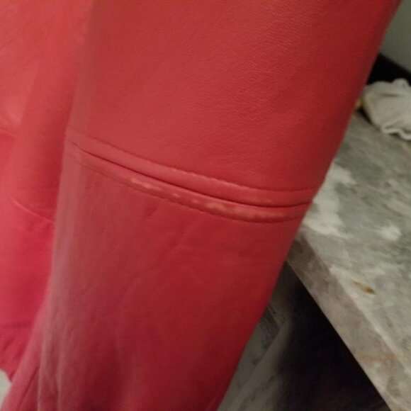 Tibor Vintage 1980s Red Leather Jacket with Hood - Picture 9 of 10